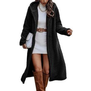 Women's Winter Coats Faux Fur Warm Black